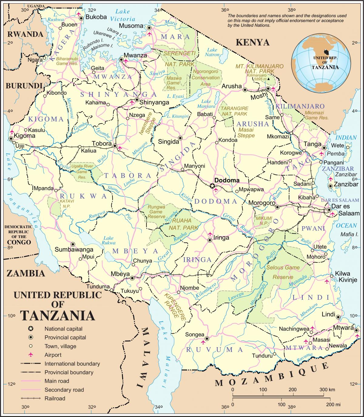 Mapa je iz tanzanije reke