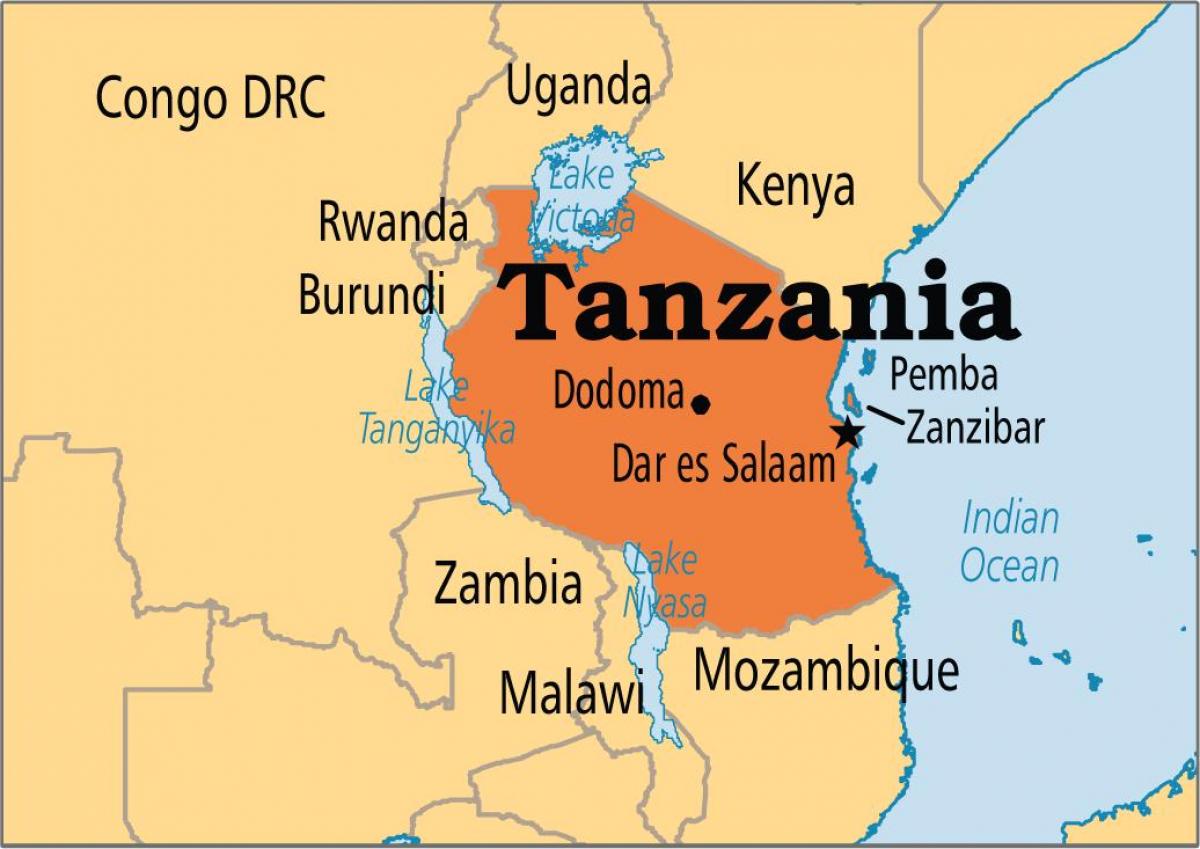 Mapa dar es salaam tanzaniji
