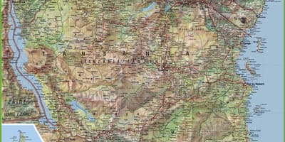 Mapa detaljne tanzaniji