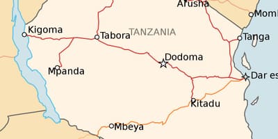 Mapa je iz tanzanije željezničke