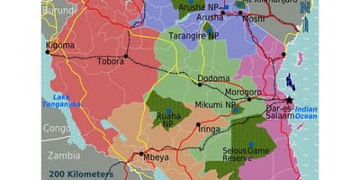 Mapa je iz tanzanije jeziku