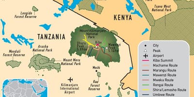 Mapa je iz tanzanije kilimandžaro