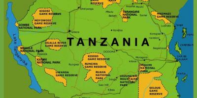Tanzaniji put mreže mapu