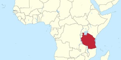 Tanzaniji na mapi afrike