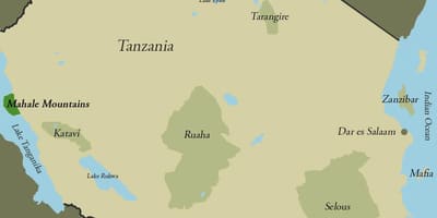 Mapa je iz tanzanije planinama