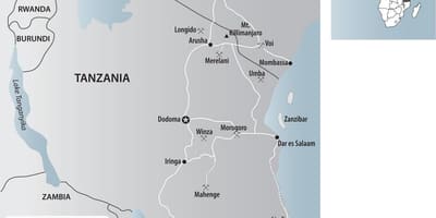 Mapa je iz tanzanije rudnicima zlata